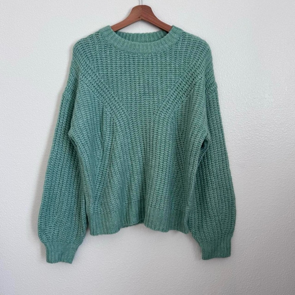 Women’s Green Chunky Knit Sweater Size M